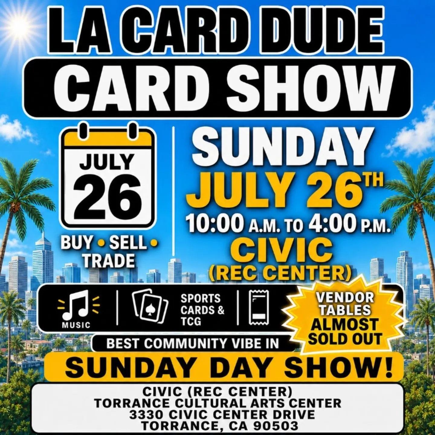 Sunday, July 26th @ Civic Center 10 am - 4 pm